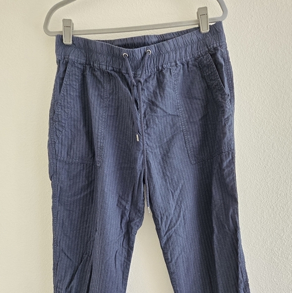 James Perse Easy Fit Self Stripe Pant Jungle Pigment size 3 Large In Navy Color - Picture 3 of 13